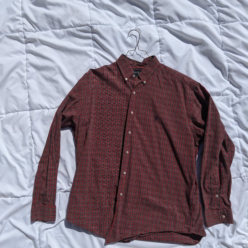 Ralph Lauren L Button down Red & Blue Plaid